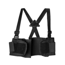 NIMBLE FAJA SACRO LUMBAR CON TIRANTES NEGRA