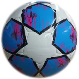 BALON SOCCER LISO ESTRELLAS AZUL 5