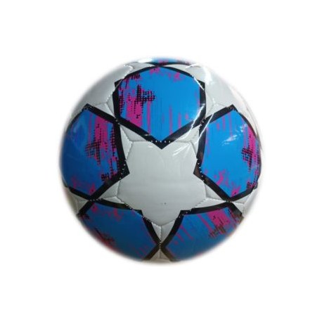 BALON SOCCER LISO ESTRELLAS AZUL 5