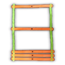 ESCALERA LINEAL CON ESCALONES DE PLASTICO 6M