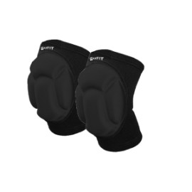 MAXFIT PAR DE RODILLERA DE COMPRESION Y ESPONJA NEGRA