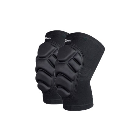 MAXFIT PAR DE RODILLERA DE COMPRESION Y ESPONJA NEGRA